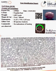 4.00/CT Natural Neo Burma Ruby with Govt. Lab Certificate-2331
